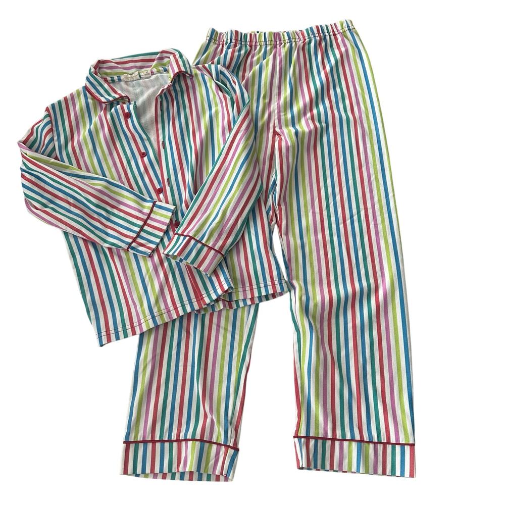 The Outdoor Kids® Holiday Stripe Long-Sleeve Pajamas Set Sz 6/7 girls multicolor